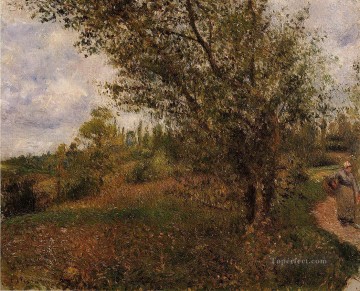  1879 Lienzo - Paisaje de pontoise a través de los campos 1879 Camille Pissarro
